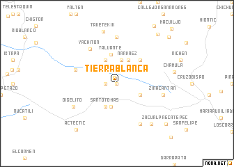 map of Tierra Blanca