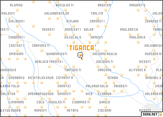 map of Ţiganca