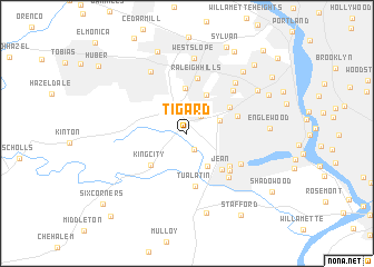 map of Tigard