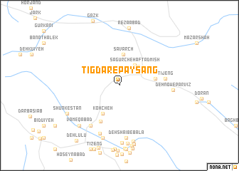 map of Tīgdar-e Pāy Sang