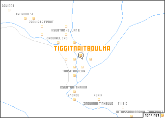 map of Tiggit nʼAït Boulma