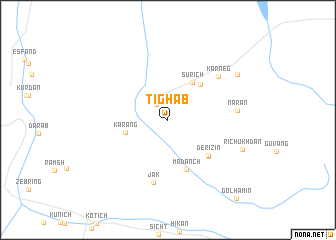 map of Tīghāb