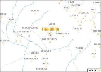 map of Tīghband