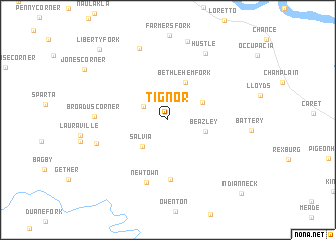 map of Tignor