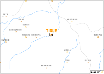 map of Tigué