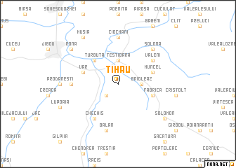 map of Tihău