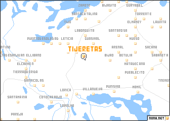 map of Tijeretas