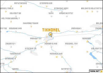 map of Tikhomelʼ