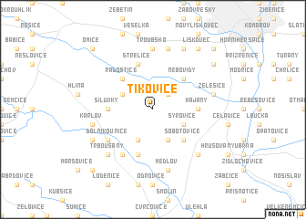 map of Tikovice