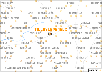 map of Tillay-le-Péneux