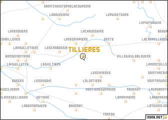 map of Tillières