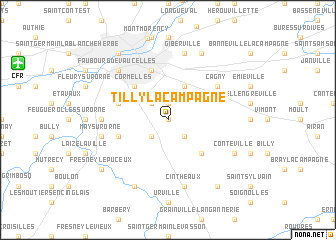 map of Tilly-la-Campagne