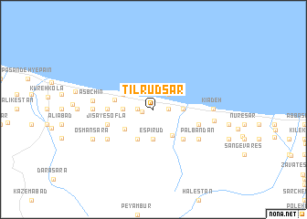 map of Tīl Rūdsar