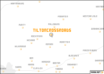 map of Tilton Crossroads