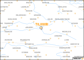 map of Tilvikai