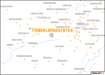 map of Timberland Estates