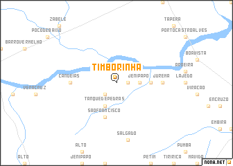 map of Timborinha