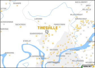 map of Timesville