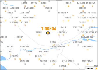 map of Tinghøj