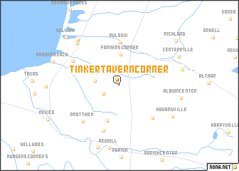 map of Tinker Tavern Corner