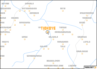 map of Tiokoye