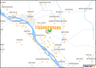 map of Tiouré Fandou