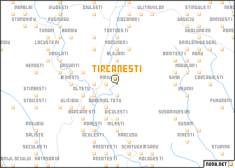 map of Ţircăneşti