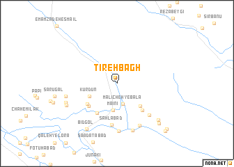map of Tīreh Bāgh