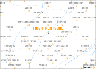 map of Tirent-Pontejac
