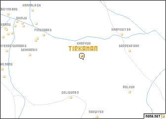 map of Tīr Kamān