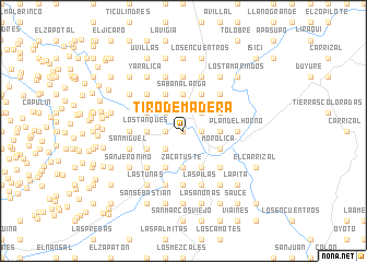 map of Tiro de Madera
