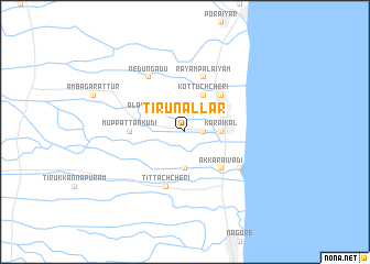 map of Tirunallār