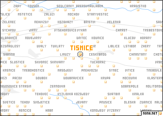 map of Tismice