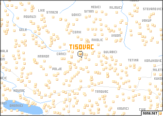 map of Tisovac