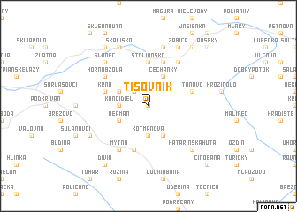 map of Tisovník