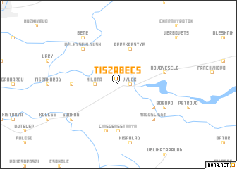 map of Tiszabecs