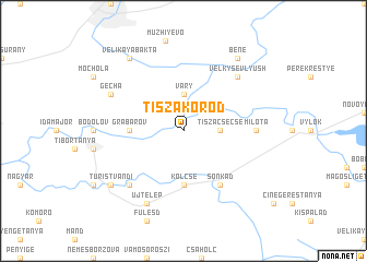 map of Tiszakóród