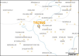 map of Tiszaug