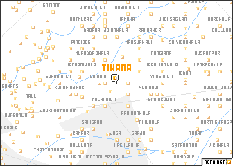 map of Tiwāna