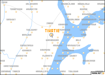 map of Tiwatié