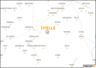 map of Tiyéllé
