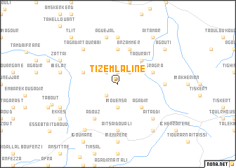 map of Tizemlaline
