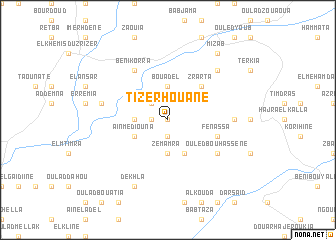 map of Tizerhouane