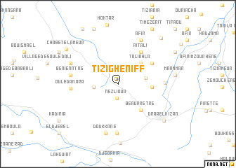 map of Tizi Gheniff