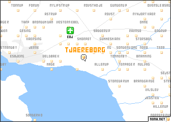 map of Tjæreborg