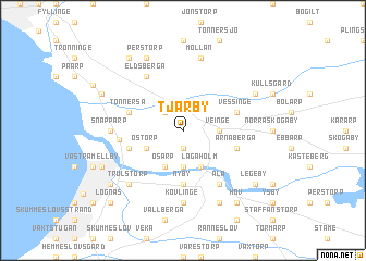 map of Tjärby