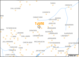 map of Tjune