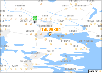 map of Tjuvskär