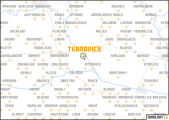 map of Tkanovice