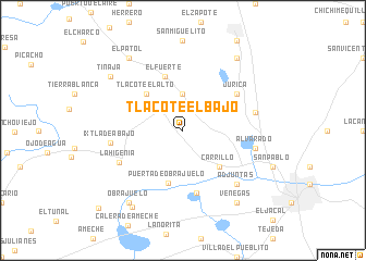 map of Tlacote el Bajo